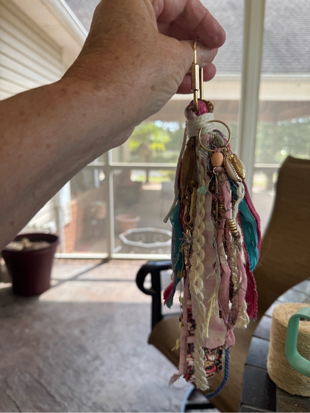 Boho Tassel Keychain - Pink, Teal, Cream